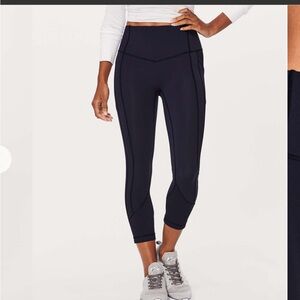 Lululemon All the Right Places Crop Pants II Size 10 Midnight Blue Hemmed 19”